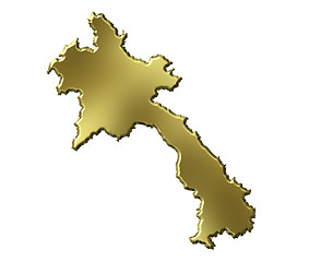 Image showing Laos 3d Golden Map