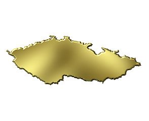 Image showing Czech Republic 3d Golden Map