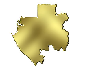 Image showing Gabon 3d Golden Map