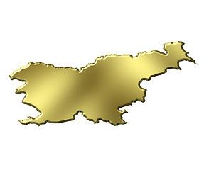 Image showing Slovenia 3d Golden Map