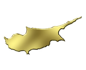 Image showing Cyprus 3d Golden Map
