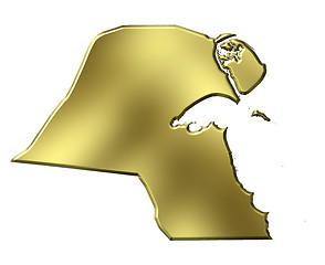 Image showing Kuwait 3d Golden Map