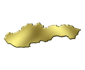 Image showing Slovakia 3d Golden Map