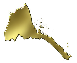 Image showing Eritrea 3d Golden Map