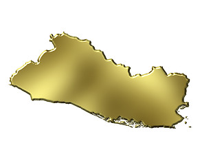 Image showing El Salvador 3d Golden Map