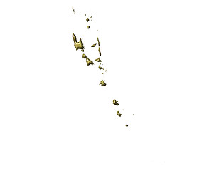 Image showing Vanuatu 3d Golden Map