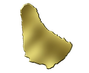 Image showing Barbados 3d Golden Map