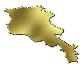 Image showing Armenia 3d Golden Map