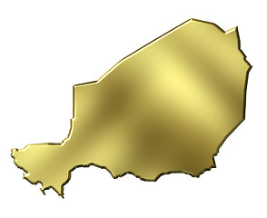 Image showing Niger 3d Golden Map