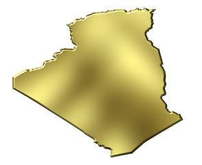 Image showing Algeria 3d Golden Map