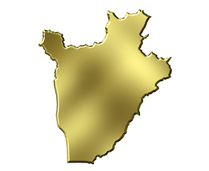 Image showing Burundi 3d Golden Map