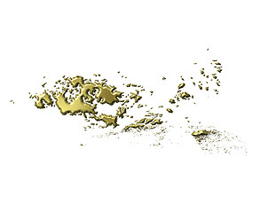 Image showing Eland Islands 3d golden map