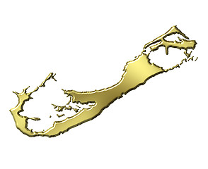 Image showing Bermuda 3d Golden Map