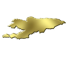 Image showing Kyrgyzstan 3d Golden Map