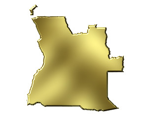 Image showing Angola 3d Golden Map