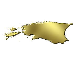Image showing Estonia 3d Golden Map