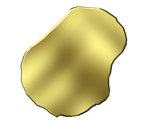 Image showing Nauru 3d Golden Map