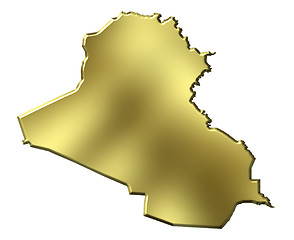 Image showing Iraq 3d Golden Map