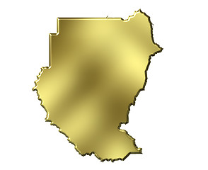 Image showing Sudan 3d Golden Map