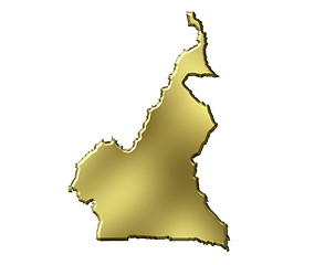 Image showing Cameroon 3d Golden Map