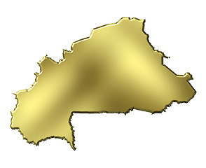 Image showing Burkina Faso 3d Golden Map