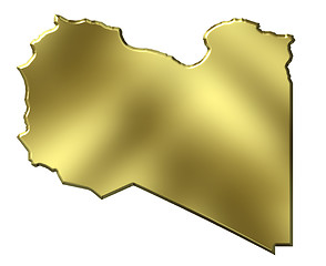 Image showing Libya 3d Golden Map