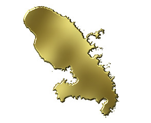 Image showing Martinique 3d Golden Map