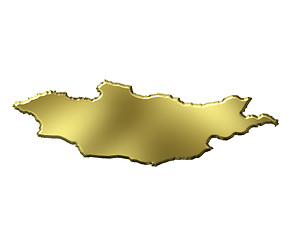 Image showing Mongolia 3d Golden Map