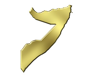 Image showing Somalia 3d Golden Map