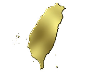 Image showing Taiwan 3d Golden Map