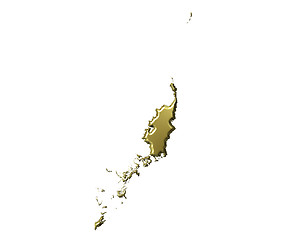 Image showing Palau 3d Golden Map
