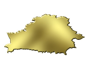 Image showing Belarus 3d Golden Map