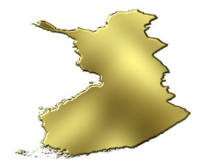 Image showing Finland 3d Golden Map