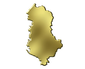 Image showing Albania 3d Golden Map