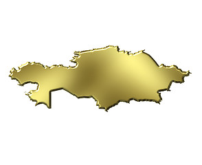Image showing Kazakhstan 3d Golden Map