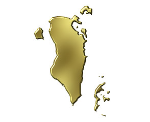 Image showing Bahrain 3d Golden Map