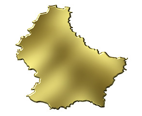 Image showing Luxembourg 3d Golden Map