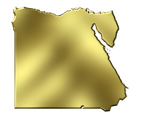 Image showing Egypt 3d Golden Map