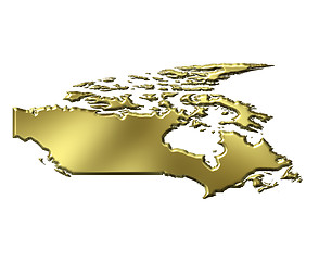 Image showing Canada 3d Golden Map