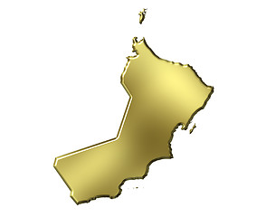 Image showing Oman 3d Golden Map