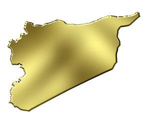Image showing Syria 3d Golden Map