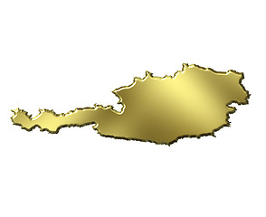 Image showing Austria 3d Golden Map