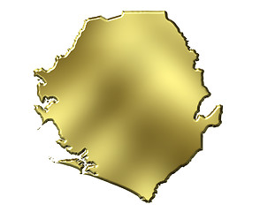 Image showing Sierra Leone 3d Golden Map