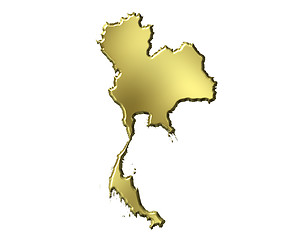 Image showing Thailand 3d Golden Map