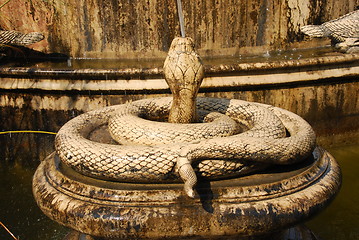 Image showing Antique snake fountain