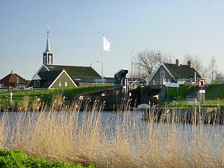 Image showing Village near water