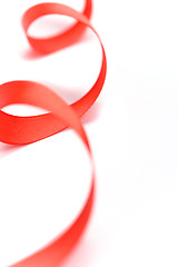 Image showing red satin ribbon