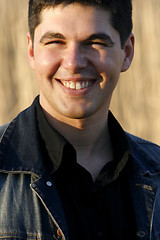 Image showing Young handsome man laughing