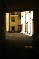 Image showing A view to a private secluded yard