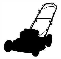 Image showing Lawnmower Silhouette Illustration